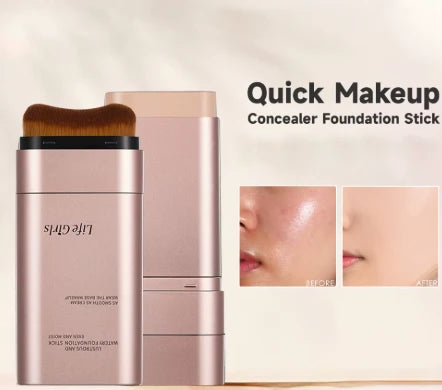 The 3-Minute Flawless Face: 2-in-1 Foundation Stick &amp; Built-In Brush